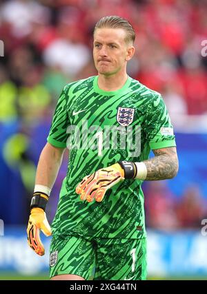 Il portiere inglese Jordan Pickford durante i quarti di finale di UEFA Euro 2024 alla Dusseldorf Arena, Germania. Data foto: Sabato 6 luglio 2024. Foto Stock