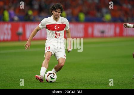 Berlino, Germania. 6 luglio 2024. BERLINO, GERMANIA - 6 LUGLIO: Ferdi Kadioglu di Turkiye durante i quarti di finale di UEFA EURO 2024 tra Paesi Bassi e Turkiye all'Olympiastadium il 6 luglio 2024 a Berlino, Germania. (Foto di Andre Weening/Orange Pictures) credito: Orange Pics BV/Alamy Live News Foto Stock