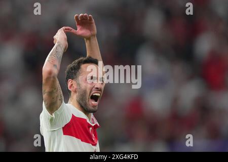 Berlino, Germania. 6 luglio 2024. Hakan Calhanoglu della Turchia durante la partita di calcio Euro 2024 tra Paesi Bassi e Turchia all'Olympiastadion di Berlino, Berlino, Germania - sabato 6 luglio 2024. Sport - calcio . (Foto di Spada/LaPresse) credito: LaPresse/Alamy Live News Foto Stock