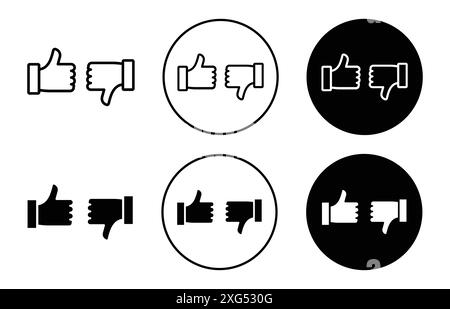 Consente di scorrere verso l'alto e verso il basso la raccolta di set di logo vettoriali per l'interfaccia utente dell'app Web Illustrazione Vettoriale