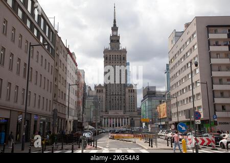 Palazzo della Cultura e della Scienza - Pałac Kultury i Nauki - PKiN, Varsavia Foto Stock