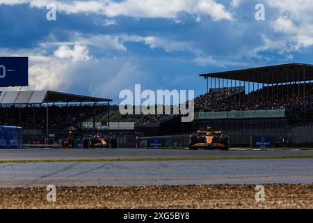 Silverstone Circuit, Towcester, Regno Unito. 6.July.2024; Lando Norris di Gran Bretagna e McLaren F1 Team durante il Gran Premio di Formula 1 britannico crediti: Jay Hirano/AFLO/Alamy Live News Foto Stock