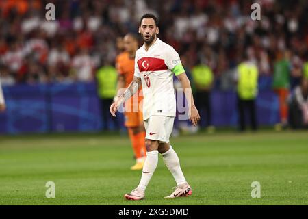 Berlino, Germania. 6 luglio 2024. Hakan Calhanoglu (Turkiye) durante la partita di UEFA Euro Germany 2024 tra Paesi Bassi 2-1 Turchia all'Olympiastadion il 6 luglio 2024 a Berlino, Germania. Crediti: Maurizio Borsari/AFLO/Alamy Live News Foto Stock