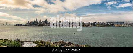 Vista di San Francisco (California, Stati Uniti) da Alcatraz Foto Stock