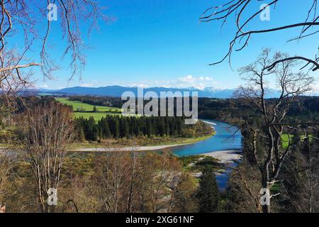 Vista aerea del Litzauer Schleife con il bel tempo Foto Stock