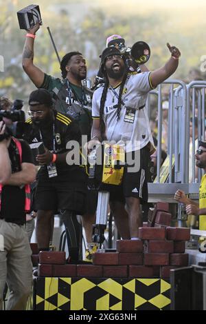 Columbus, Ohio, Stati Uniti. 6 luglio 2024. I tifosi dei Columbus Crew tifanno il tifo per la loro squadra contro il Toronto FC nella loro partita a Columbus, Ohio. Brent Clark/Cal Sport Media/Alamy Live News Foto Stock