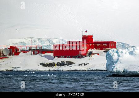 Base generale Bernardo o'Higgins, base antartica cilena, Isole Duroch, Antartide, mercoledì 22 novembre, 2023. foto: David Rowland Foto Stock