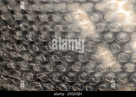 materiale di imballaggio in cellophane con aria, imballaggio per il trasporto sicuro di articoli fragili Foto Stock