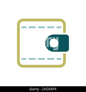 Icona vettore isolato portafoglio a libro. Simbolo grafico per il design di siti Web e applicazioni, logo, app, interfaccia utente Illustrazione Vettoriale