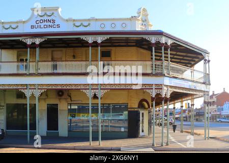 Gli Edifici di Cohn in stile architettonico Filigree della Federazione costruiti durante la corsa all'oro a Kalgoorlie, Australia Occidentale Foto Stock