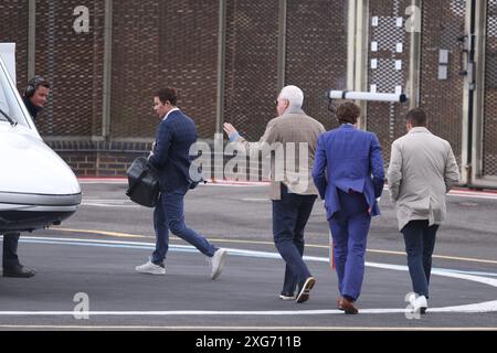 Londra 7 luglio 2024 Lawrence S. Walk presidente esecutivo di Aston Martin in volo da Londra per assistere alla gara di Formula 1 del Gran Premio d'Inghilterra Credit: Anfisa Polyushkevych/Alamy Live News Foto Stock