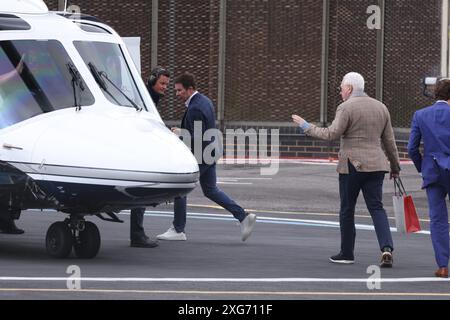 Londra 7 luglio 2024 Lawrence S. Walk presidente esecutivo di Aston Martin in volo da Londra per assistere alla gara di Formula 1 del Gran Premio d'Inghilterra Credit: Anfisa Polyushkevych/Alamy Live News Foto Stock