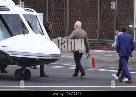 Londra 7 luglio 2024 Lawrence S. Walk presidente esecutivo di Aston Martin in volo da Londra per assistere alla gara di Formula 1 del Gran Premio d'Inghilterra Credit: Anfisa Polyushkevych/Alamy Live News Foto Stock