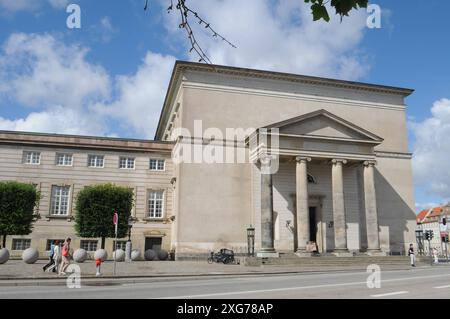 Copenaghen/Danimarca/07 luglio 2024/Christiansborg slotes kirke annesso al parlamento danese christiansborg castlæe chiesa del castello di christiansborg a Copenaghen. Foto. Francis Joseph Dean/Dean Pictures non per uso commerciale Foto Stock