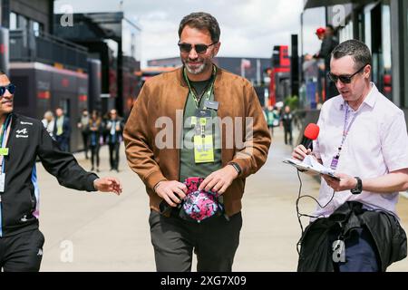 Silverstone, Regno Unito. 7 luglio 2024. Eddie Hearn durante il Gran Premio di Gran Bretagna della Qatar Airways di Formula uno al circuito di Silverstone, Silverstone, Inghilterra, Regno Unito il 7 luglio 2024 Credit: Every Second Media/Alamy Live News Foto Stock