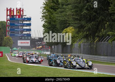 09 RIED Jonas (ger), CAPIETTO Macéo (fra), CAIROLI Matteo (ita), Iron Lynx - Proton, Oreca 07 - Gibson, azione durante la 4 ore di Imola 2024, 3° round della European le Mans Series 2024 sull'autodromo Internazionale Enzo e Dino Ferrari dal 5 al 7 luglio, 2024 a Imola, Italia - foto Marc de Mattia / DPPI Foto Stock