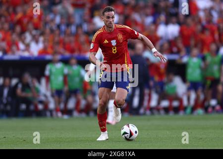 La Spagna Fabian Ruiz in azione durante i quarti di finale di UEFA Euro 2024 tra Spagna e Germania. Foto Stock