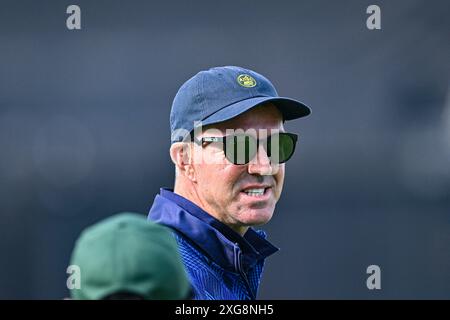 Edgbaston, Birmingham, Regno Unito. 7 luglio 2024. World Championship of Legends T20 Cricket League, campioni inglesi contro campioni pakistani; Kevin Pietersen of England Credit: Action Plus Sports/Alamy Live News Foto Stock