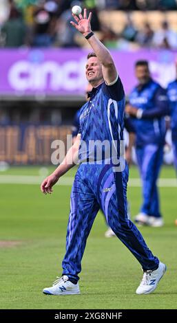 Edgbaston, Birmingham, Regno Unito. 7 luglio 2024. World Championship of Legends T20 Cricket League, campioni inglesi contro campioni pakistani; Stuart Meaker of England Credit: Action Plus Sports/Alamy Live News Foto Stock