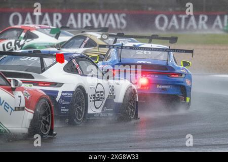 Silverstone, Gran Bretagna. 7 luglio 2024. 20 Risto Vukov (NMK, ombra), Porsche Mobil 1 Supercup al circuito di Silverstone il 7 luglio 2024 a Silverstone, Gran Bretagna. (Foto di HOCH ZWEI) credito: dpa/Alamy Live News Foto Stock