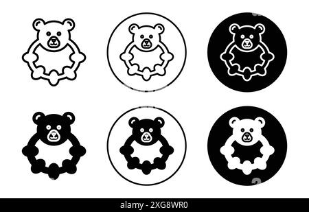 Collezione di logo vettoriali per l'icona del massaggiagengive per l'interfaccia utente dell'app Web Illustrazione Vettoriale