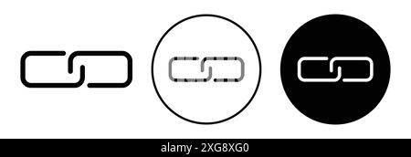 Insieme di logo vettoriale dell'icona di connessione per l'interfaccia utente dell'app Web Illustrazione Vettoriale