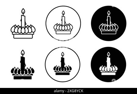 Collezione Loy krathong Icon Vector logo Set per l'interfaccia utente dell'app Web Illustrazione Vettoriale