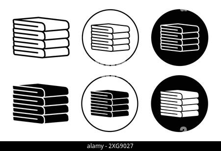 Arrotondamento della collezione di logo vettoriale degli asciugamani da bagno piegati per l'interfaccia utente dell'app Web Illustrazione Vettoriale