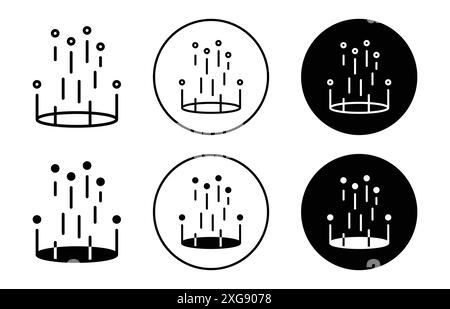 Collezione di set di logo vettoriali icona teletrasporto per l'interfaccia utente dell'app Web Illustrazione Vettoriale