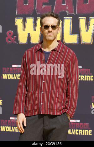 Ryan Reynolds bei der „Deadpool & Wolverine“ Film Premiere AM 7.07.2024 a Berlino Foto Stock