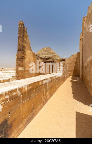 Saqqara (Saqqarah, Saqqara), piramide a gradoni di Djoser (Djeser, Zoser), tempio T, Giza, Egitto, Nord Africa, Africa Foto Stock