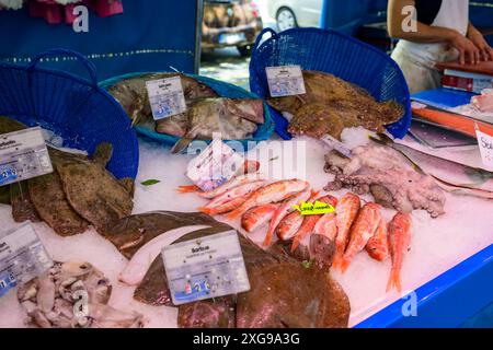 Mercato alimentare di Parigi Foto Stock