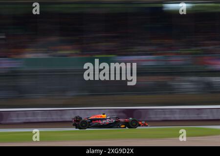 Silverstone, Regno Unito. 7 luglio 2024. Max Verstappen di Oracle Red Bull Racing durante il Race Day. Ahmad al Shehab/Alamy Live News. Foto Stock