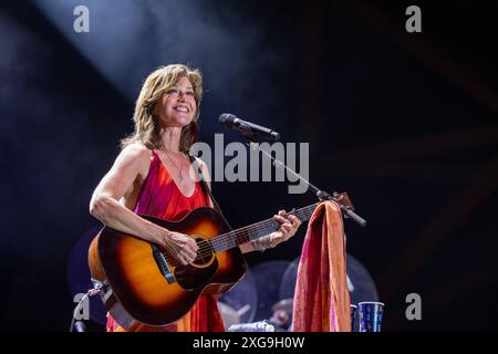 Milwaukee, Stati Uniti. 6 luglio 2024. Musicista Amy Grant durante il Summerfest Music Festival il 6 luglio 2024, a Milwaukee, Wisconsin (foto di Daniel DeSlover/Sipa USA) credito: SIPA USA/Alamy Live News Foto Stock