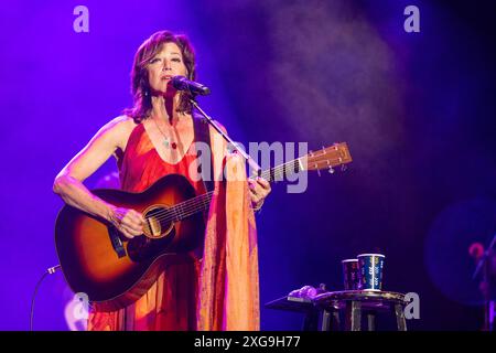 Milwaukee, Stati Uniti. 6 luglio 2024. Musicista Amy Grant durante il Summerfest Music Festival il 6 luglio 2024, a Milwaukee, Wisconsin (foto di Daniel DeSlover/Sipa USA) credito: SIPA USA/Alamy Live News Foto Stock