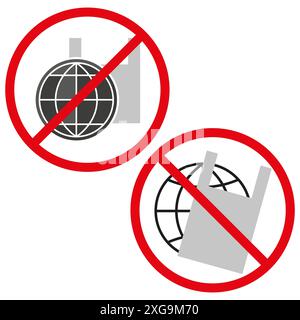 Niente sacchetto di plastica. Segnale ambientale globale. Cerchio di divieto rosso. Illustrazione Vettoriale