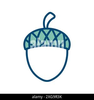 modello di disegno vettoriale icona acorn su sfondo bianco Illustrazione Vettoriale