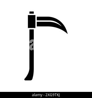 modello di disegno vettoriale icona falce su sfondo bianco Illustrazione Vettoriale