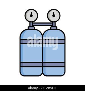 modello di disegno vettoriale dell'icona del serbatoio dell'aria su sfondo bianco Illustrazione Vettoriale