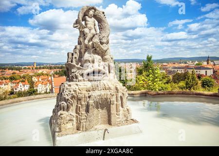 Bamberga Weir sulla sinistra Regnitz braccio alta Franconia Baviera Germania Foto Stock