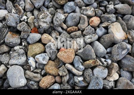 Brughiera stretta con campi di selce Foto Stock