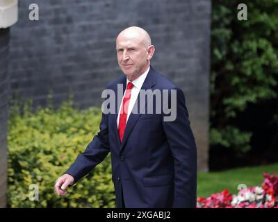 Londra, Regno Unito, 5 luglio 2024. Il nuovo Segretario di Stato per la difesa John Healey arriva al numero 10 di Downing Street, Londra, Regno Unito Foto Stock