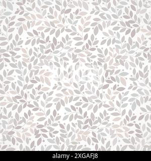 Seamless abstract motivo floreale. Il grigio e il bianco sullo sfondo del vettore. Ornamento per imballaggio, wallpaper, piastrelle Illustrazione Vettoriale