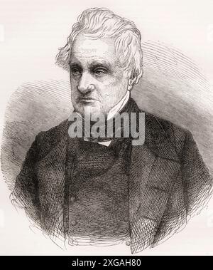 Thomas Perronet Thompson, 1783 – 1869. Parlamentare britannico, governatore della Sierra Leone, riformatore radicale e attivista di spicco della Anti-Corn Law League. Da Cassell's Illustrated History of England, pubblicato intorno al 1880. Foto Stock