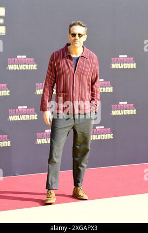 Ryan Reynolds bei der Premiere DEADPOOL and WOLVERINE a Berlino AM 06.07.2024 *** Ryan Reynolds alla prima DEADPOOL and WOLVERINE a Berlino il 06 07 2024 Foto Stock