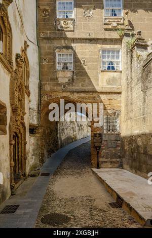 Torre de la Contienda nel centro fortificato della città di Coimbra, Portogallo, Europa Foto Stock