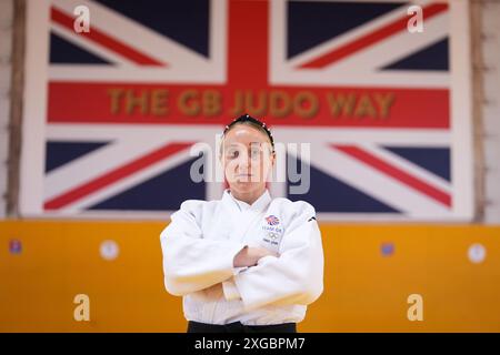 Lucy Renshall presso la British Judo Association presso il Walsall Campus dell'Università di Wolverhampton. Data foto: Lunedì 8 luglio 2024. Foto Stock