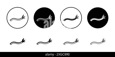 Collezione di logo vettoriale icona cavo elettrico per l'interfaccia utente dell'app Web Illustrazione Vettoriale