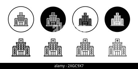 Collezione di logo vettoriale icona centro medico per l'interfaccia utente dell'app Web Illustrazione Vettoriale