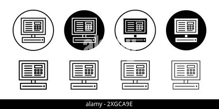 Raccolta del logo vettoriale delle icone del sistema POS per l'interfaccia utente dell'app Web Illustrazione Vettoriale